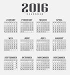 2016年年历