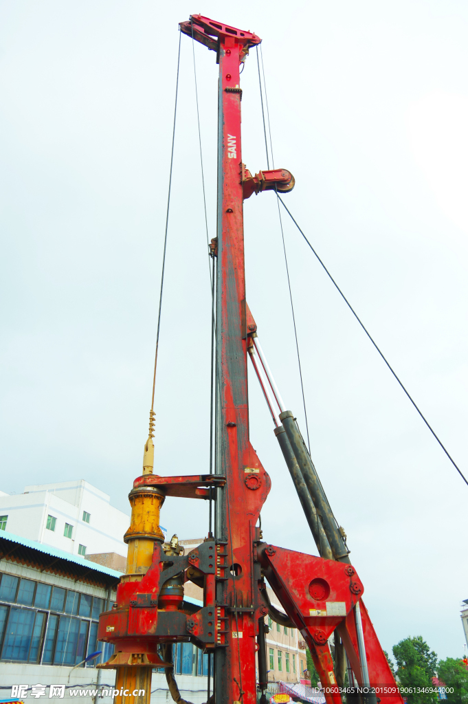 建筑工地 基桩钻井