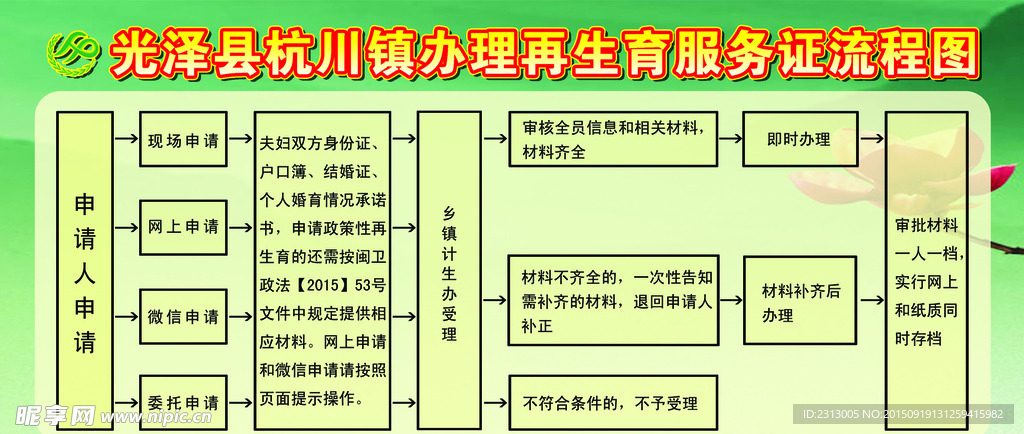 办再再生育服务流程图