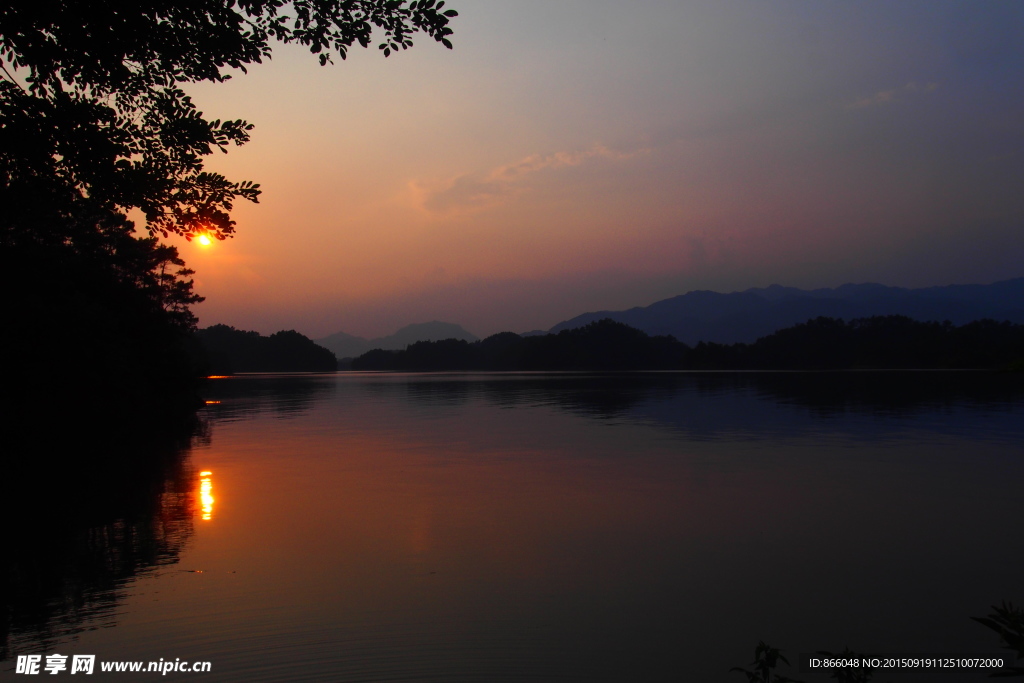千湖岛夕阳