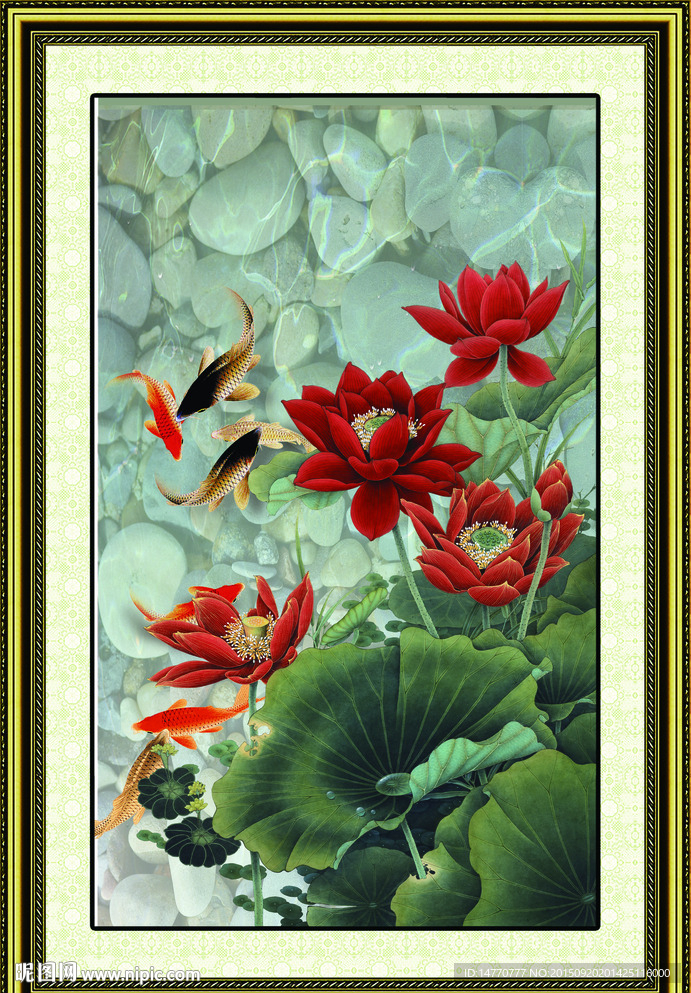 荷花装饰画