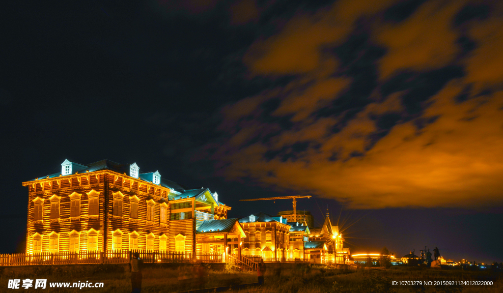 满洲里市夜景