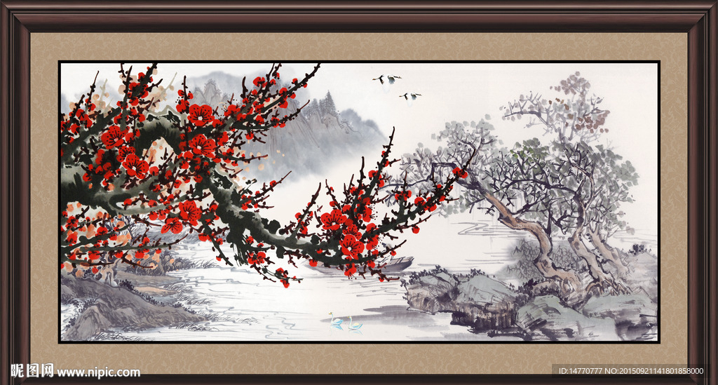 国画梅花