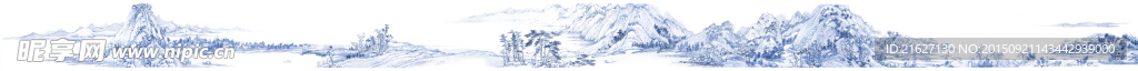 青花 山水
