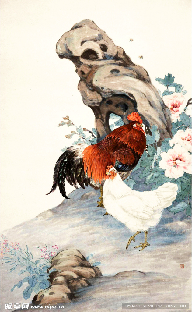 刘奎龄  鸡