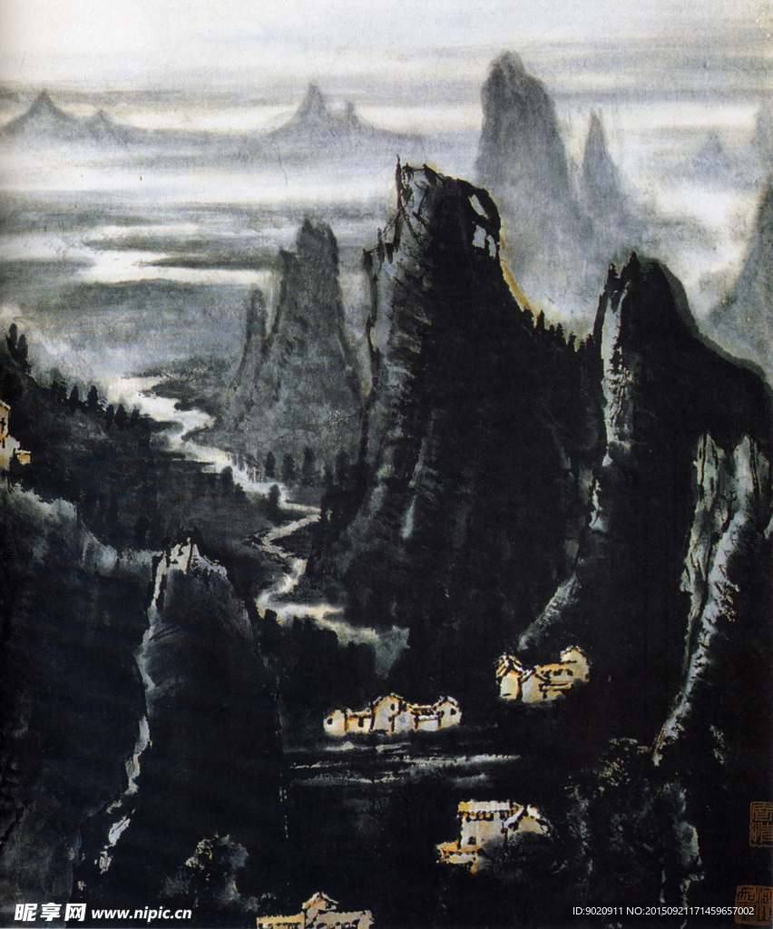 山水 水墨画