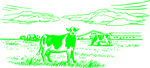 奶牛牧场绿色简图