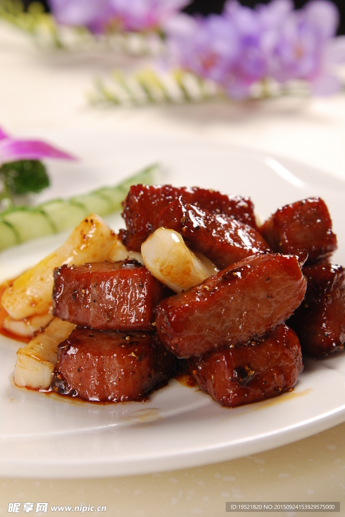 黑椒牛肉炒年糕粒
