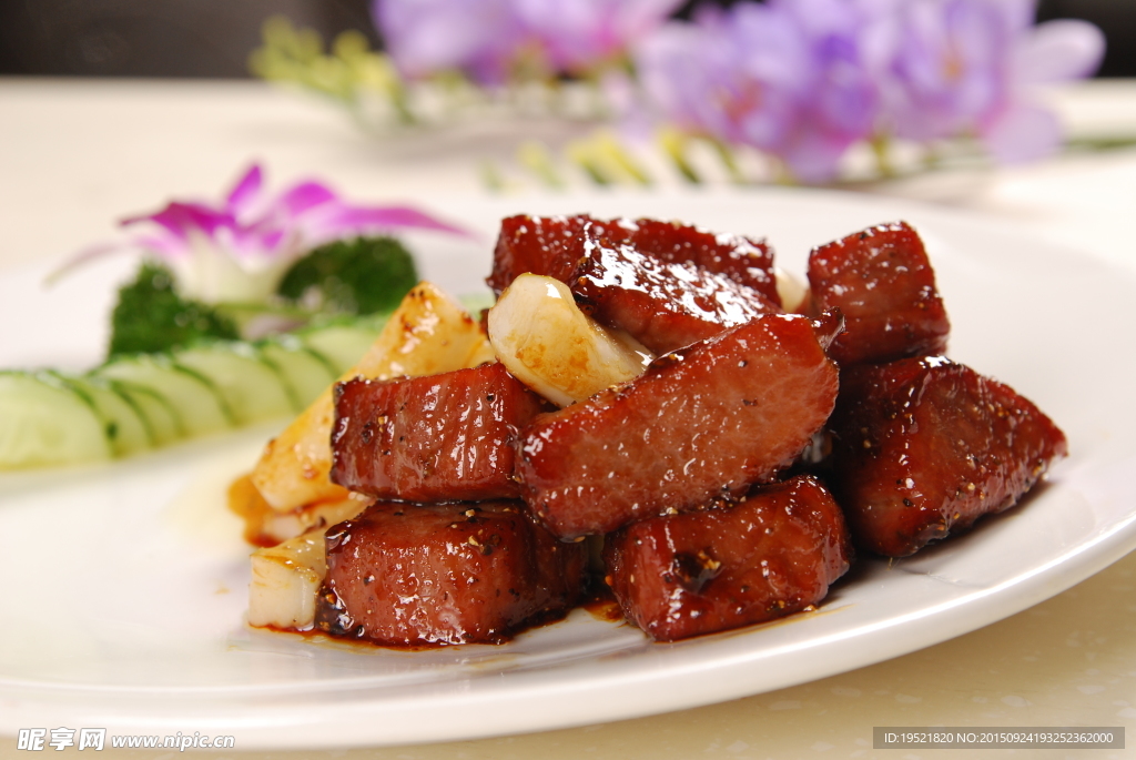 黑椒牛肉炒年糕粒