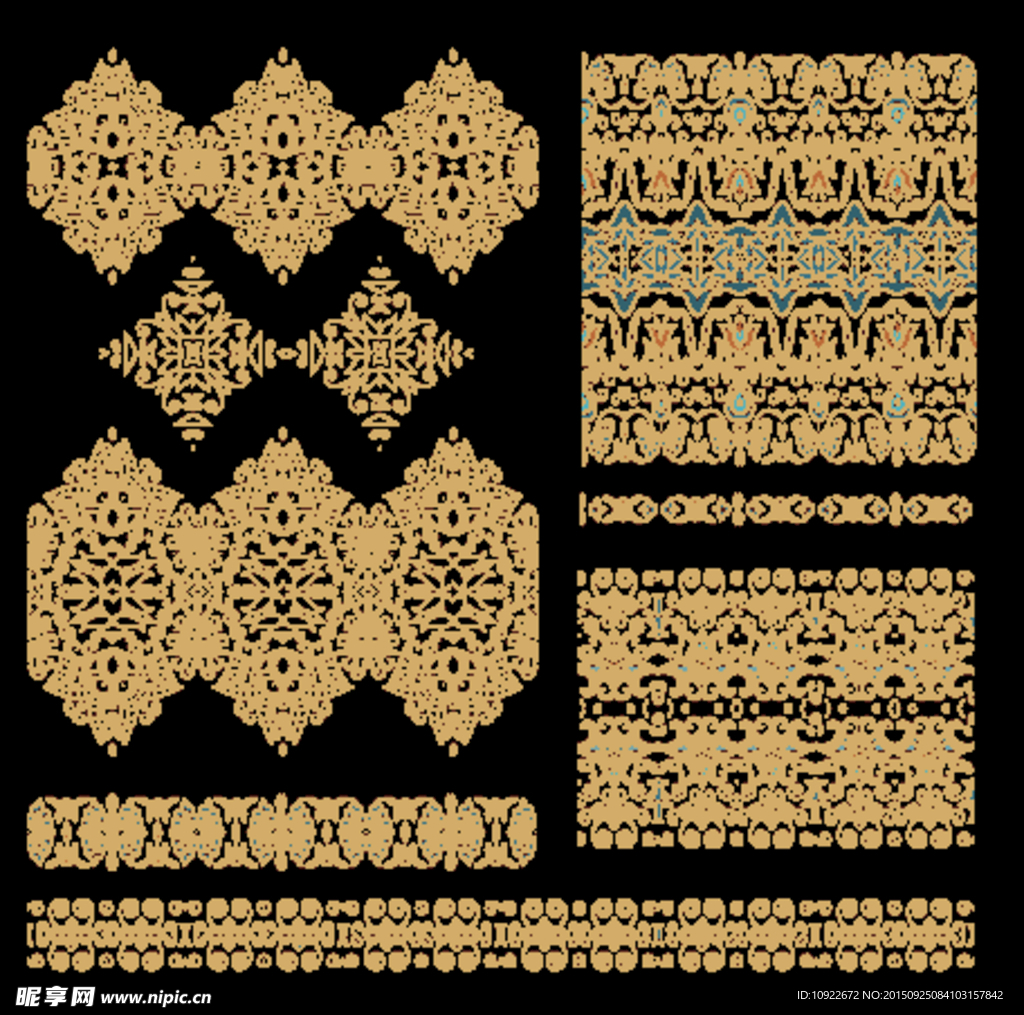 金色复古 花纹底纹
