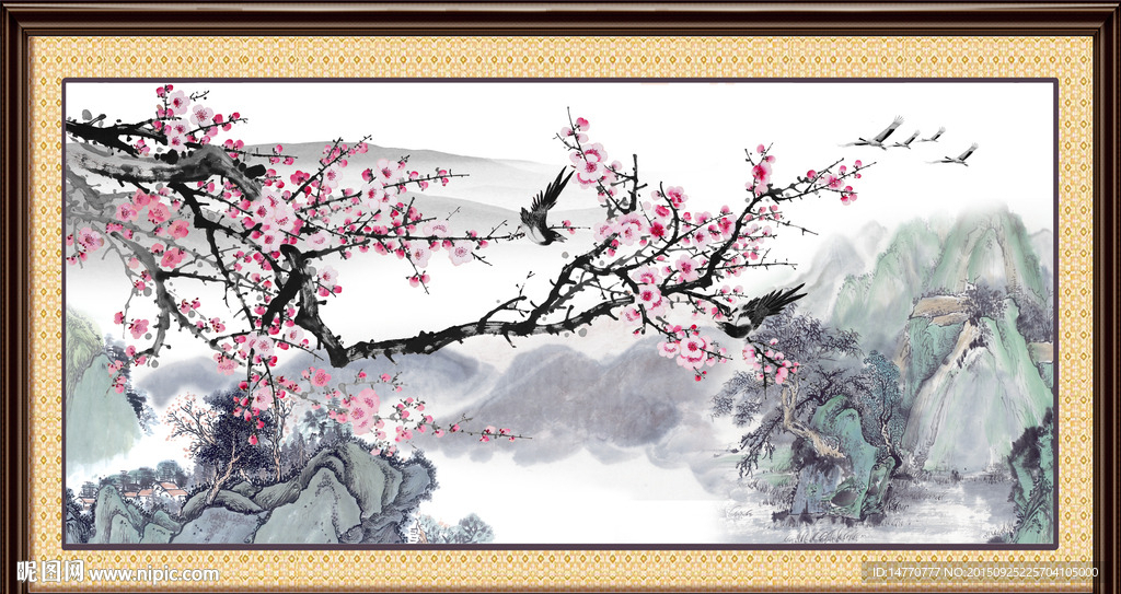 国画梅花