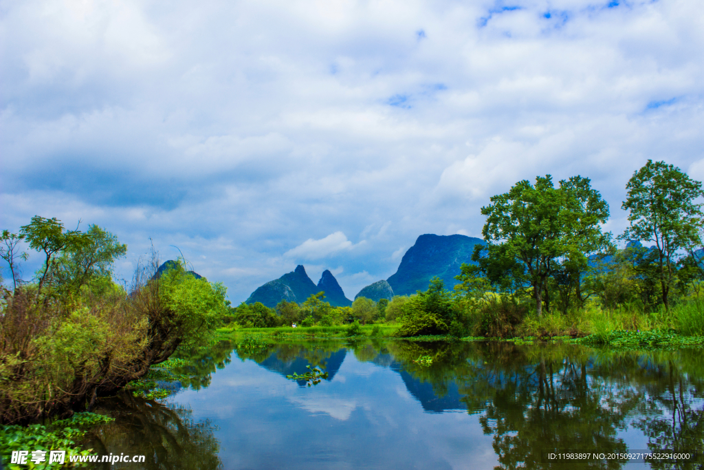 会仙湿地山水风景