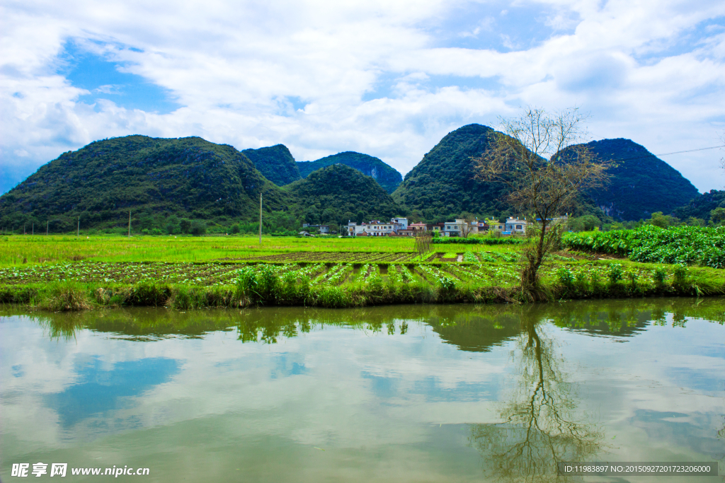 山村水塘