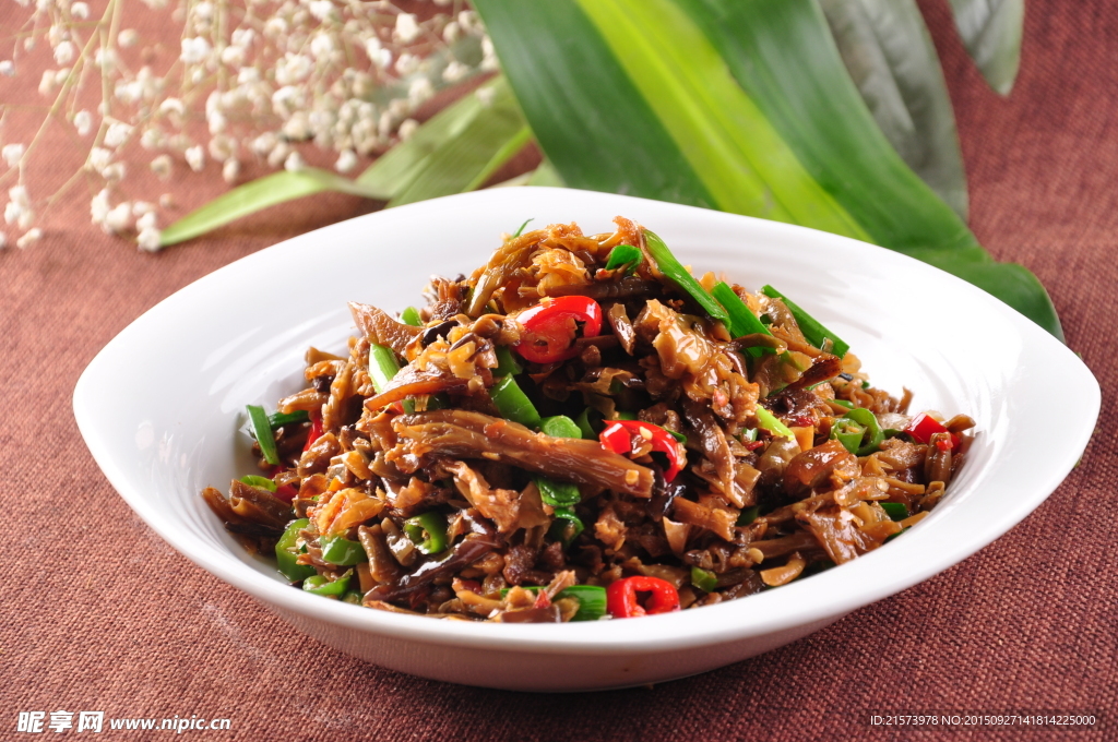杂菜炒花肉