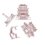 手绘名胜景区
