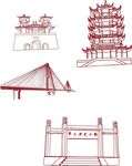 手绘名胜景区