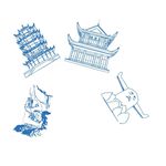 手绘名胜景区