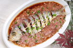勒鱼鲞蒸肉饼
