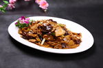 鲜红蘑炒土豆干