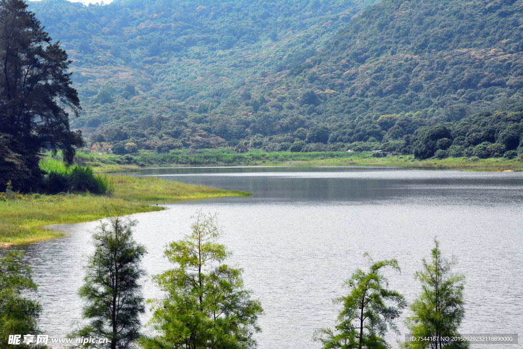 黄山鲁森林公园 湖景