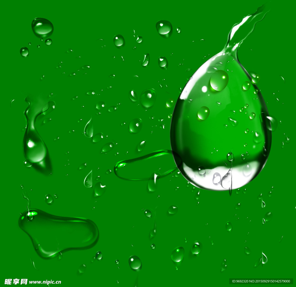 绿色环保水珠