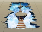 空中独木桥D立体画