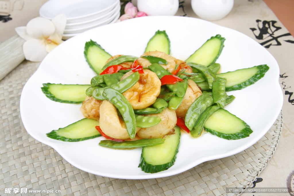 小炒虾藕饼