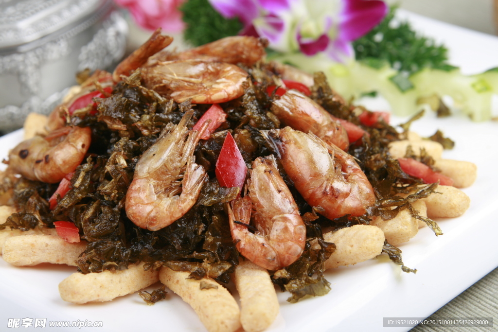 雪菜虾仔炒肉粒