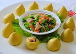 虾仔蚕豆窝头