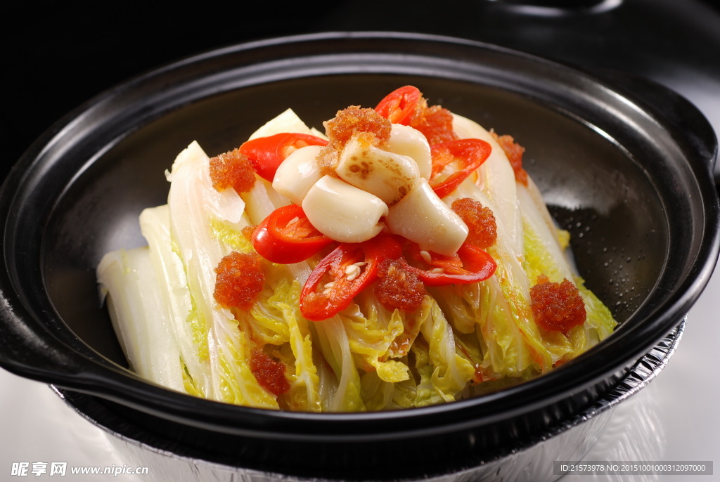 虾头油焗娃娃菜