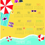 2016年夏日沙滩年历