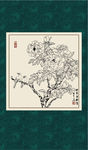 白描牡丹