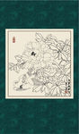 白描牡丹
