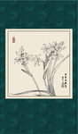 白描兰花