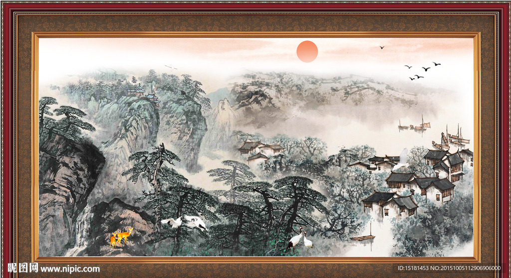 大好河山 风景国画