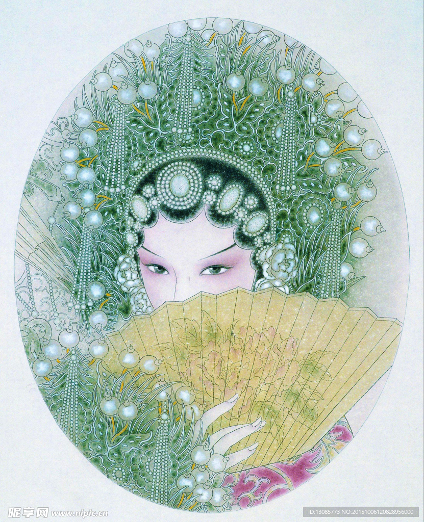 付洛红人物工笔画
