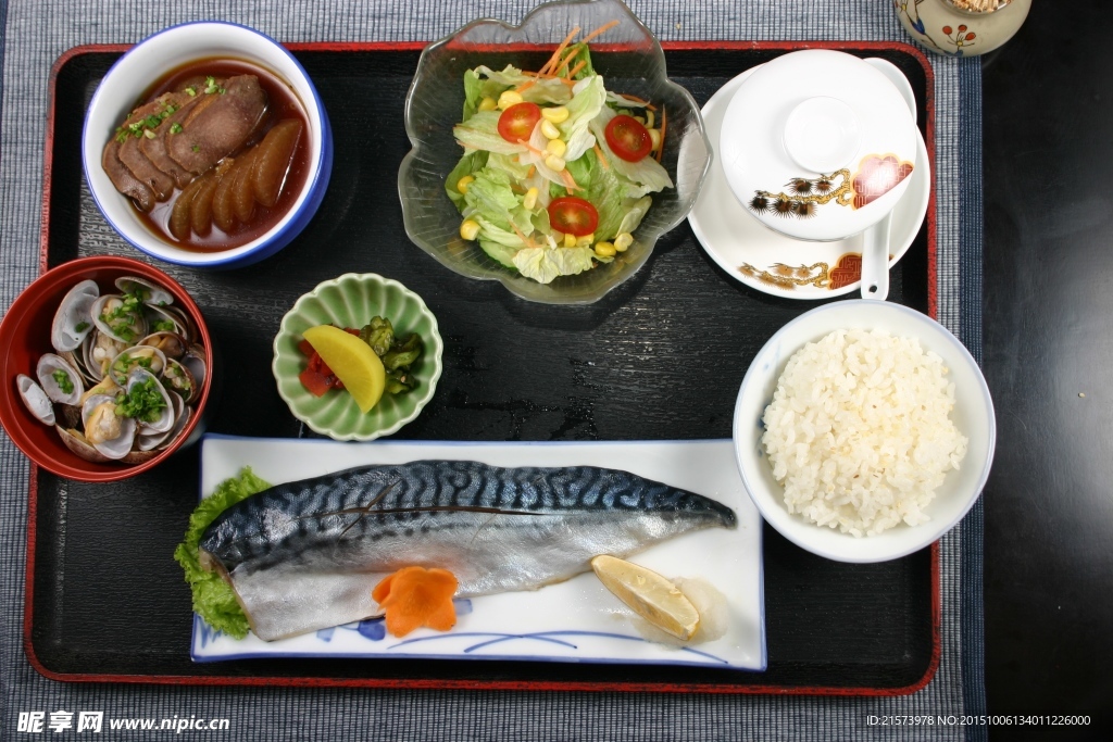 鲭花鱼定食