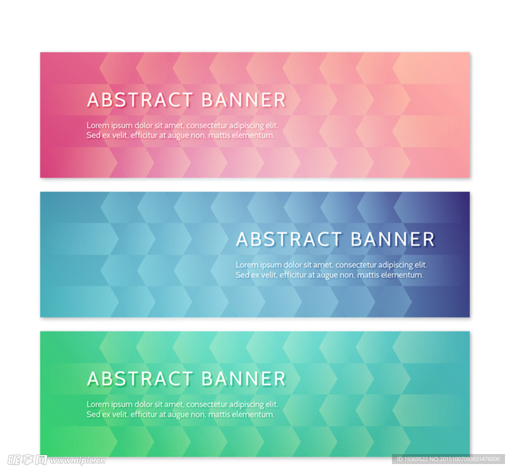 彩色banner矢量素材