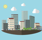 创意住宅楼群设计矢量素材