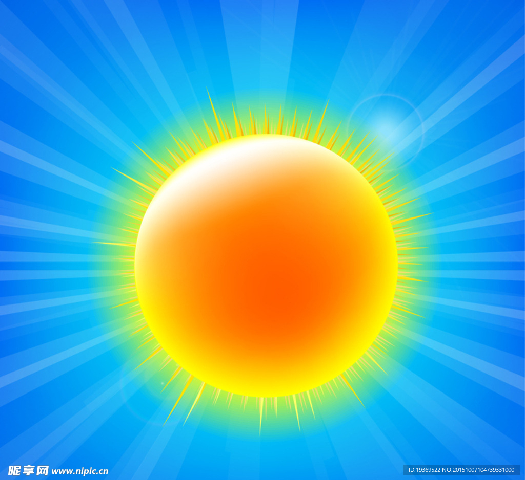 灿烂太阳设计矢量素材
