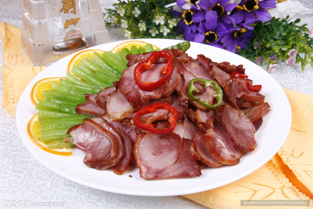 菜心爆驴肉