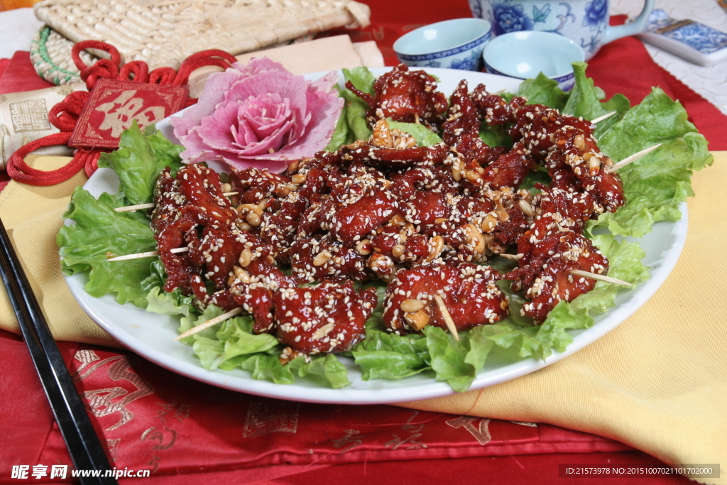 蜜汁竹签肉