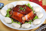 扒肉条夹馍