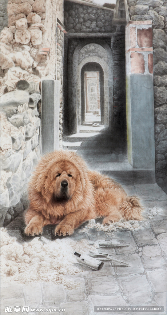 吴孔庭走兽高清图藏獒狗