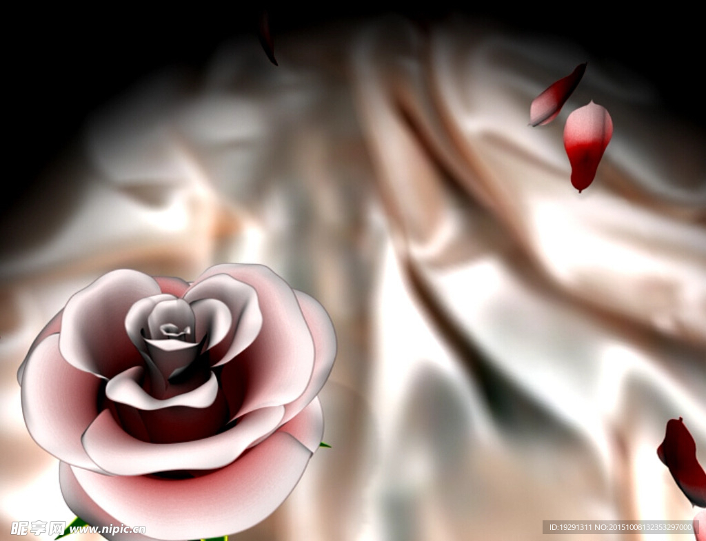 玫瑰花瓣动态背景视频