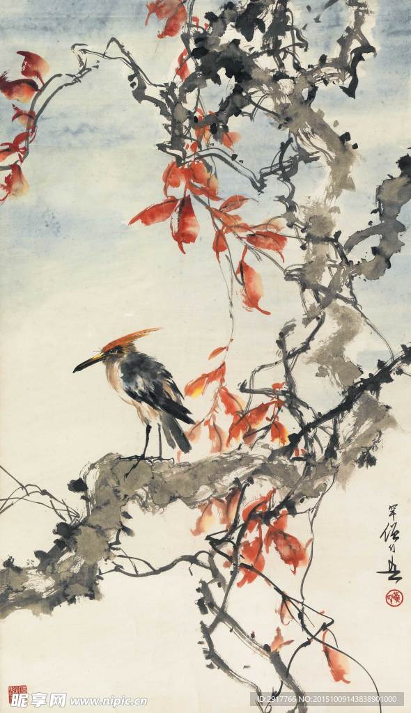 红叶小鸟