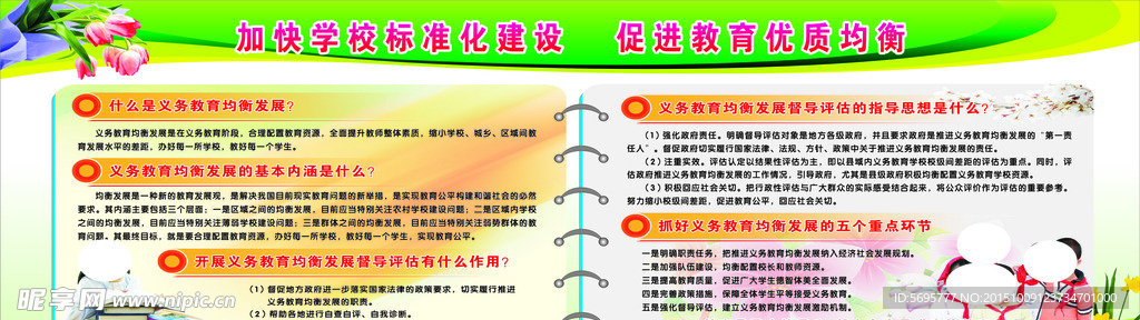 均衡发展学校展板