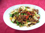 泡藕带炒鸡杂