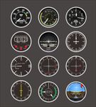 12个飞机仪表盘