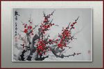 青石国画梅花